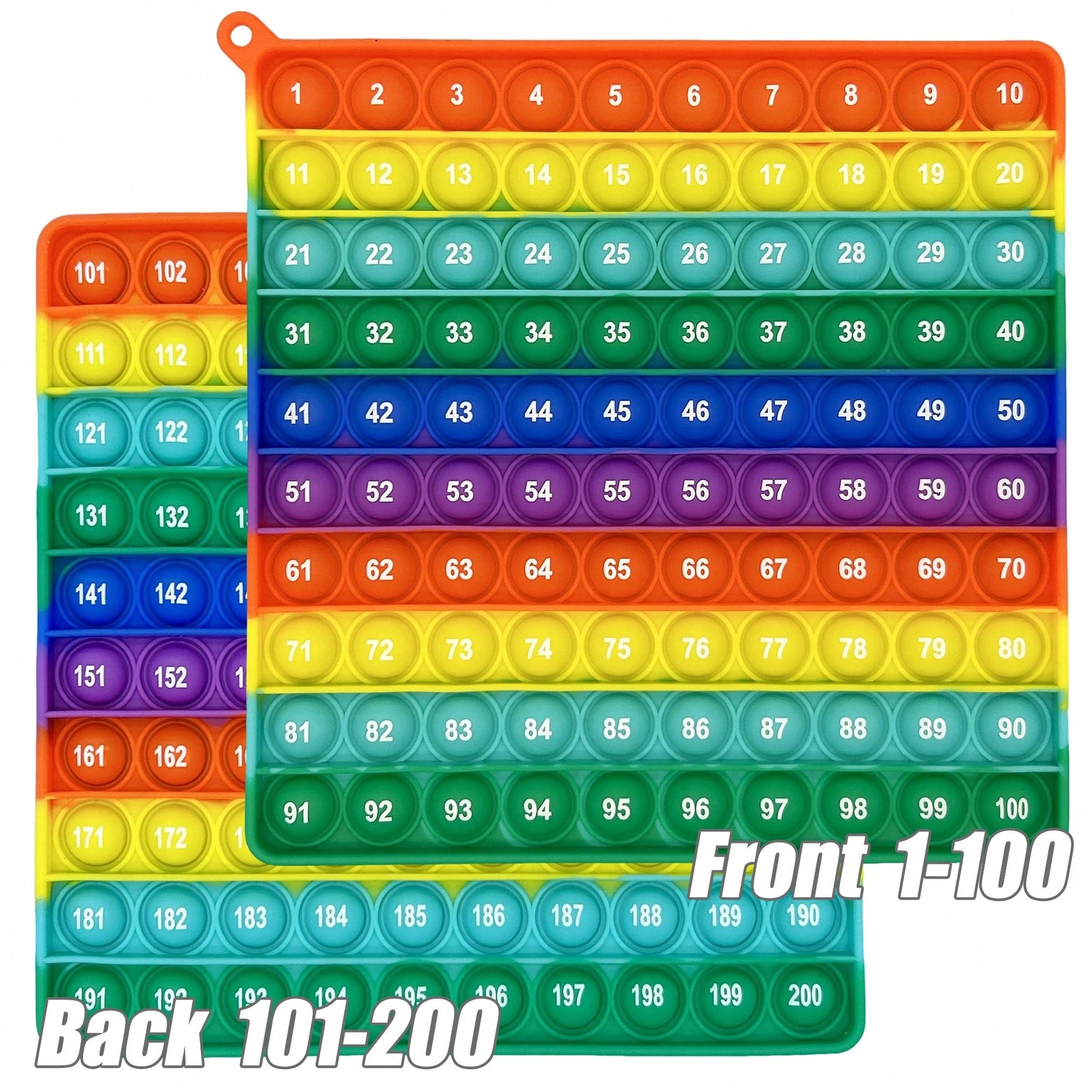 legendstar Rainbow Silicone 1-200 Math Board- Counting And Multiplication Learning Toy, Preschool And Kindergarten Sensory Stress Relief Game, Home Education Classroom Stationery