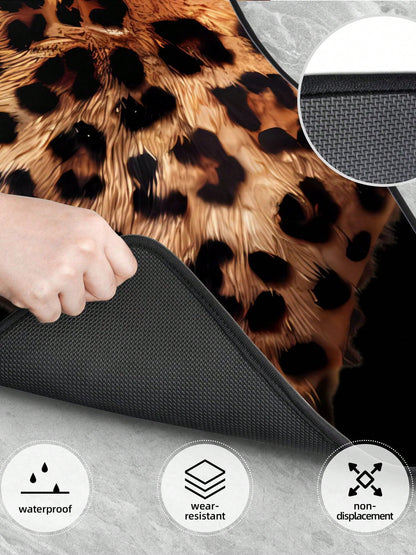 Leopard Love Heart 4-Piece Custom Printed All-Weather Floor Mats- Universal Fit For Suv, Truck, Van| Easy Clean