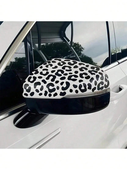 Leopard Print Car Stickers, Waterproof Decorative Vinyl Stickers For Rearview Mirror, Car Window, Phone, Bicycle, Cup