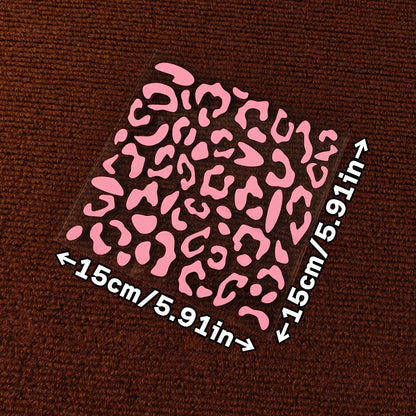 Leopard Print Car Stickers, Waterproof Decorative Vinyl Stickers For Rearview Mirror, Car Window, Phone, Bicycle, Cup