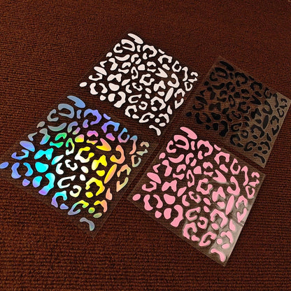 Leopard Print Car Stickers, Waterproof Decorative Vinyl Stickers For Rearview Mirror, Car Window, Phone, Bicycle, Cup