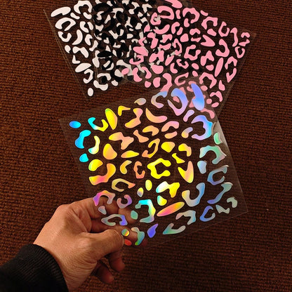 Leopard Print Car Stickers, Waterproof Decorative Vinyl Stickers For Rearview Mirror, Car Window, Phone, Bicycle, Cup