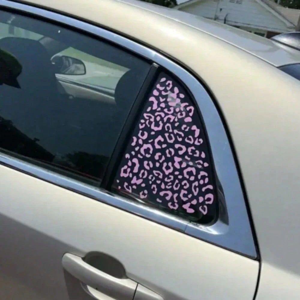 Leopard Print Car Stickers, Waterproof Decorative Vinyl Stickers For Rearview Mirror, Car Window, Phone, Bicycle, Cup
