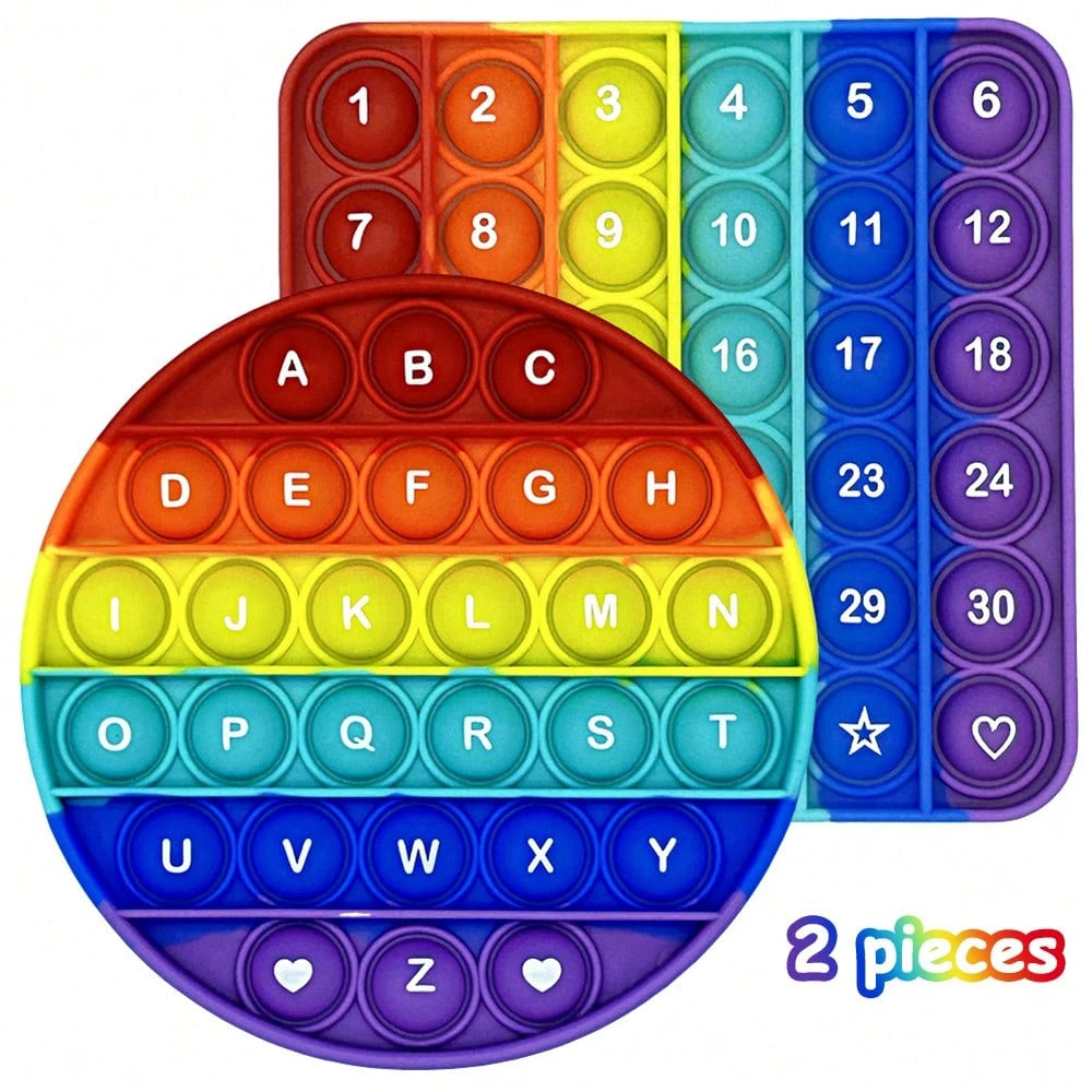Letter & Number Learning Finger Toys, Bubble Popping Spelling Game, ABC Teaching Tool, Educational Toy, Stationery, Children's Gift, Back To School Classroom Supplies