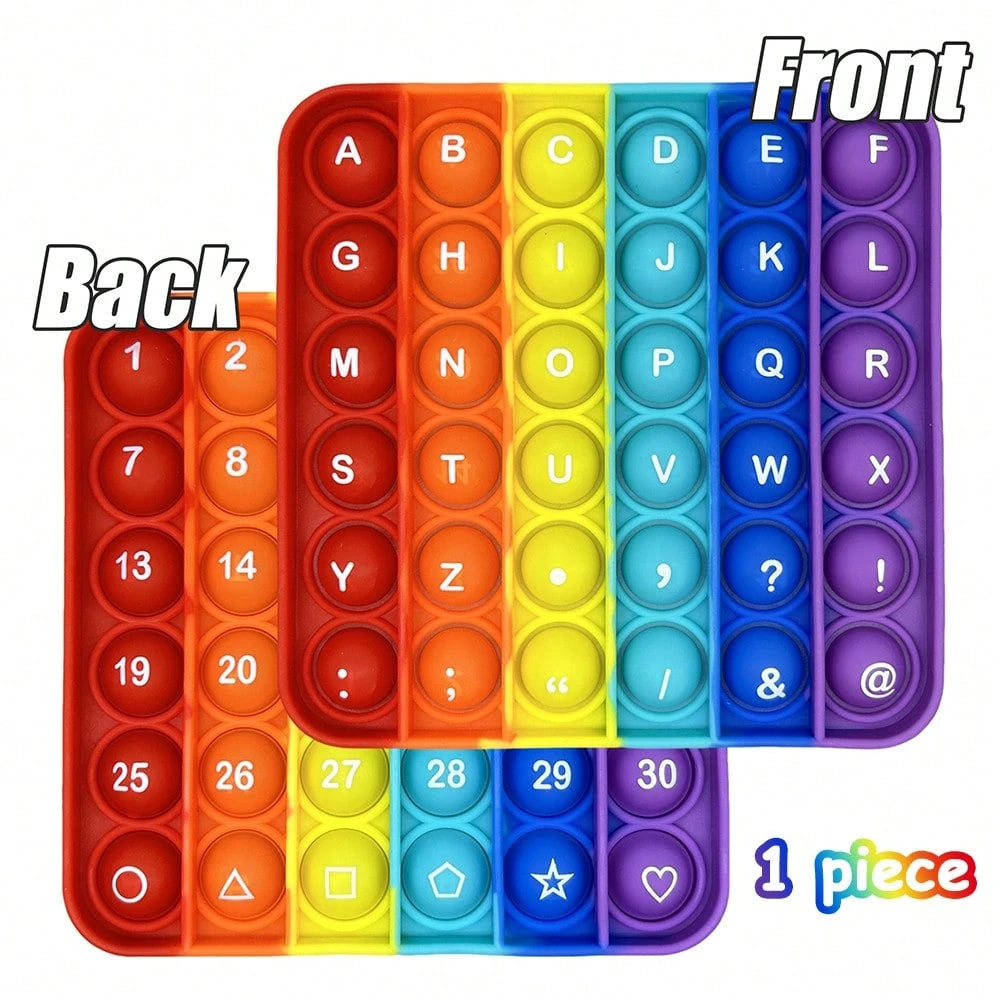 Letter & Number Learning Finger Toys, Bubble Popping Spelling Game, ABC Teaching Tool, Educational Toy, Stationery, Children's Gift, Back To School Classroom Supplies