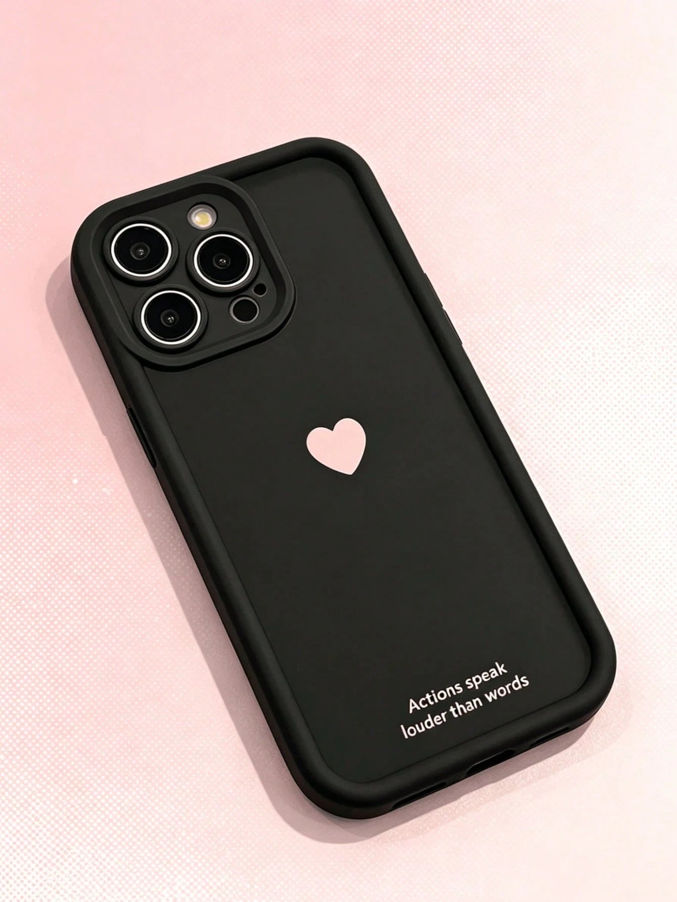 Light Luxury Fashion UV Painted Gradient Heart Design Raised Edge Shockproof Phone Case Compatible With Ip17 16 15 14 13 S26 S25 S24 Honor 400Lite 200Pro Honor A5 X9 X8 X6 9x And Smart6/7/8/9/10, 14T