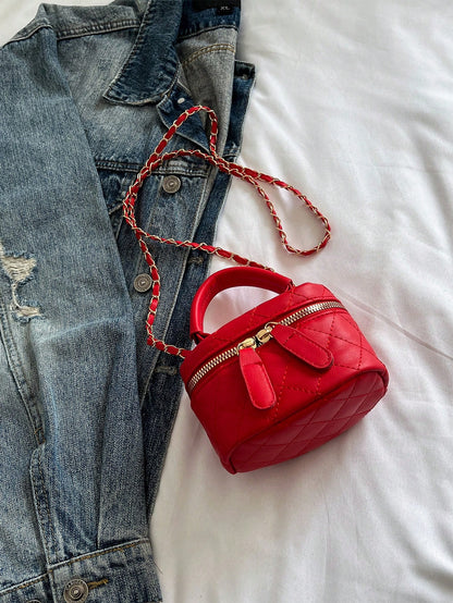 Lightweight Mini Bag, Chain Bag, Quilted Bag, Handbag, Bucket Bag, Suitable For Girls, College Students And Office Ladies, Great For Office, University, Work, Commuting, Outdoor Activities, Travel And