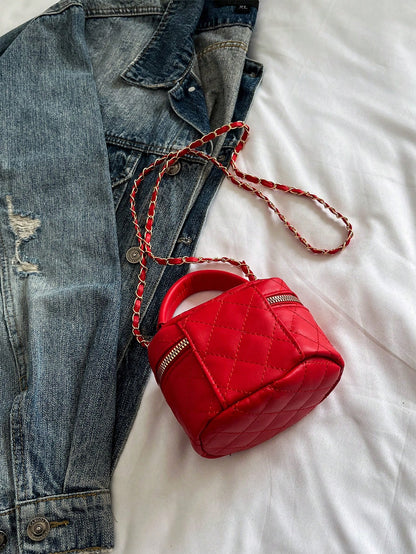 Lightweight Mini Bag, Chain Bag, Quilted Bag, Handbag, Bucket Bag, Suitable For Girls, College Students And Office Ladies, Great For Office, University, Work, Commuting, Outdoor Activities, Travel And