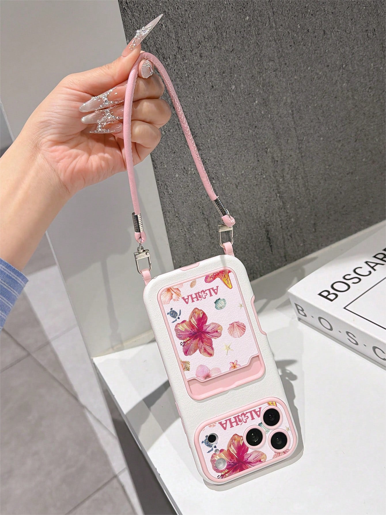 Lily Turtle Pattern, Pink Shockproof Phone Case With Card Holder, TPU Material, Suitable As A Holiday Gift, Compatible With Apple 11 12 13 14 15 16pro/Promax/14 15 16/17, Unisex
