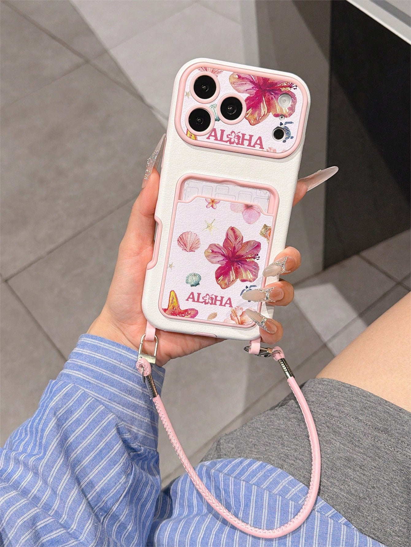 Lily Turtle Pattern, Pink Shockproof Phone Case With Card Holder, TPU Material, Suitable As A Holiday Gift, Compatible With Apple 11 12 13 14 15 16pro/Promax/14 15 16/17, Unisex