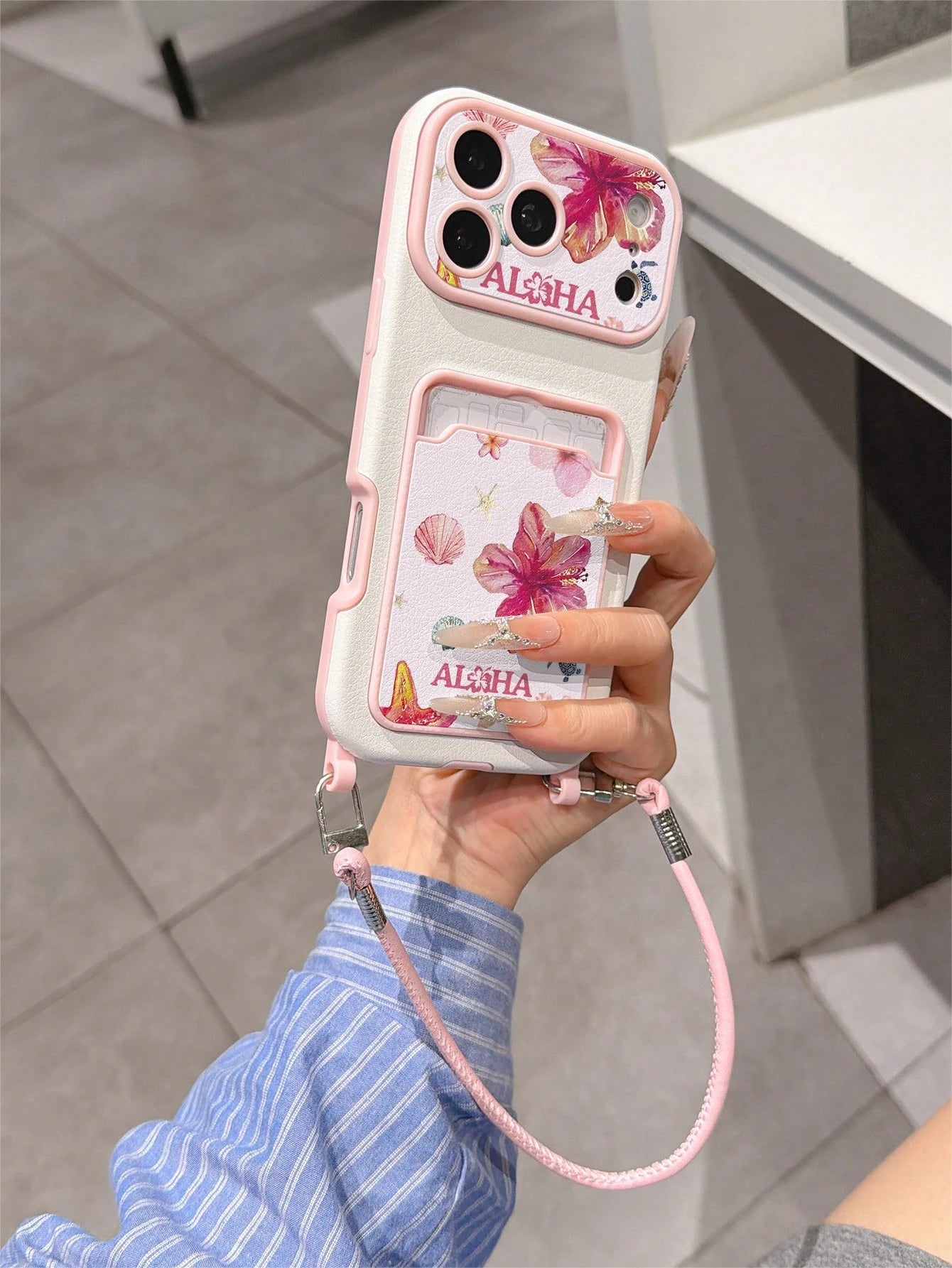 Lily Turtle Pattern, Pink Shockproof Phone Case With Card Holder, TPU Material, Suitable As A Holiday Gift, Compatible With Apple 11 12 13 14 15 16pro/Promax/14 15 16/17, Unisex