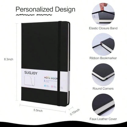 Lined Journal Notebooks For Writing, 100 GSM Thick Paper, 1 Pack Hardcover Notebooks, A5 College Ruled Notebook, Journaling Notebook For School/Travel/Office