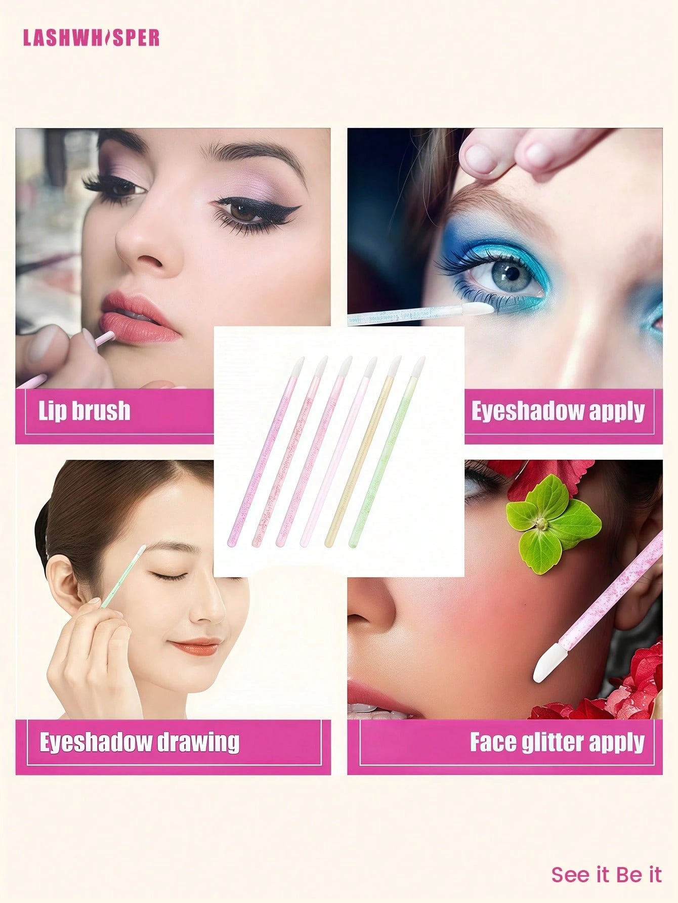 Lip Brush Sticks- Lint-Free Lip Gloss And Lipstick Applicator, Suitable For Makeup, 50/100/200/400/600/800/1000pcs