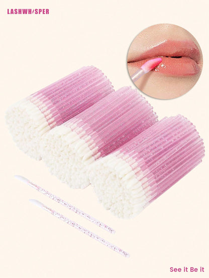 Lip Brush Sticks- Lint-Free Lip Gloss And Lipstick Applicator, Suitable For Makeup, 50/100/200/400/600/800/1000pcs