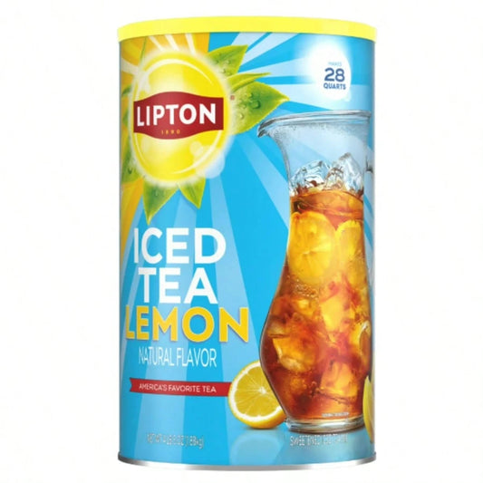Lipton Lemon Iced Tea Mix Powder, Makes 28 Quarts, Refreshing Citrus Flavor Drink