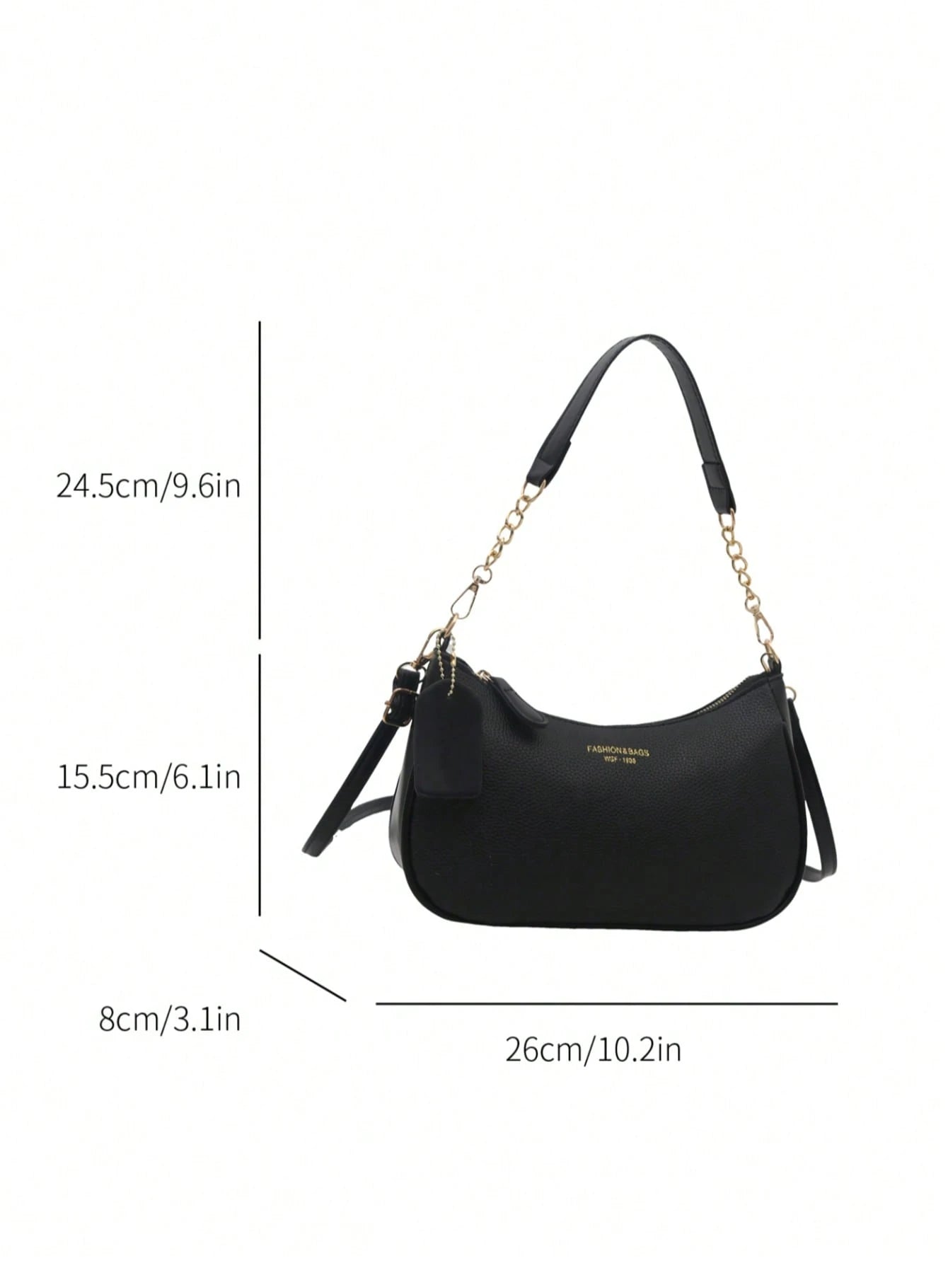 Livesso 1pc Solid Color PU Leather Fashion Underarm Bag.  Large Capacity Shoulder Bag, Business Commuter Messenger Bag