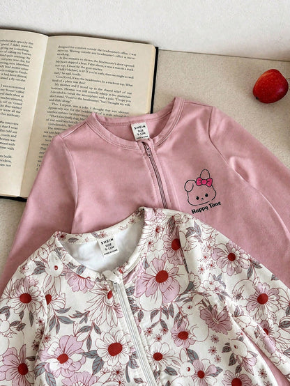 LMoss Kids Baby Girl Knitted Cute Animal Pattern Casual Romper 2 Pieces Set