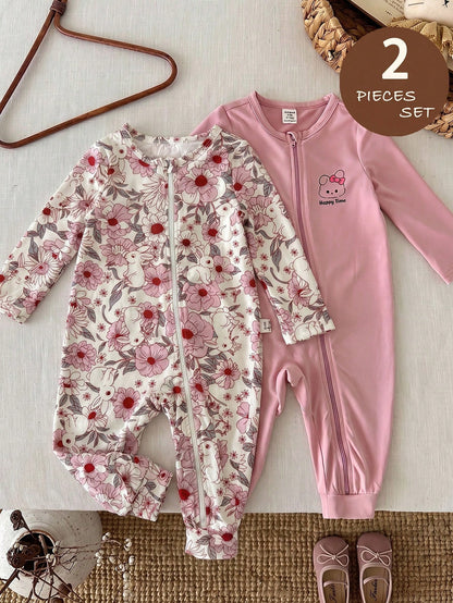 LMoss Kids Baby Girl Knitted Cute Animal Pattern Casual Romper 2 Pieces Set