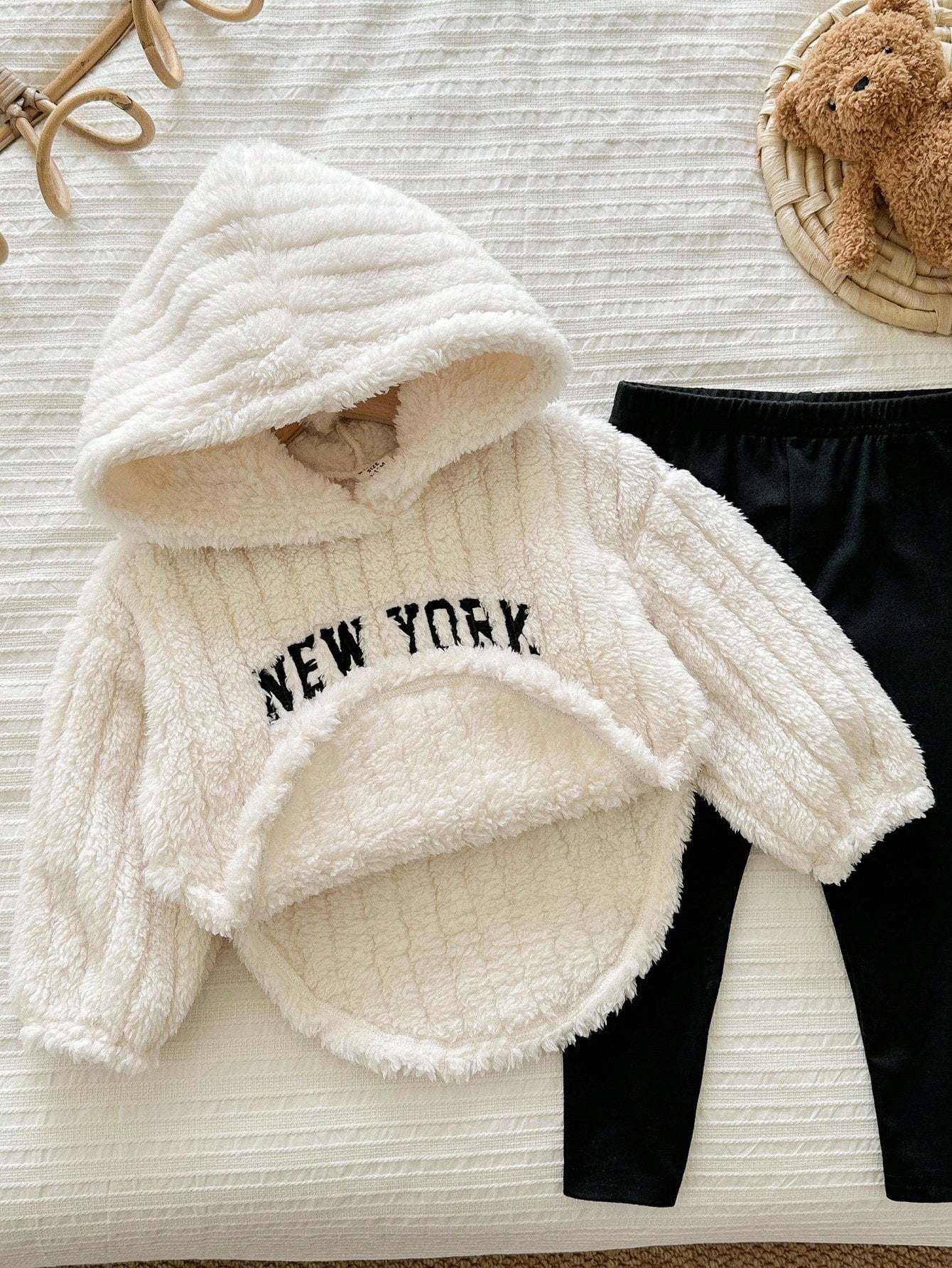 LMoss Kids LMoss 2pcs Baby Girl Knitted Hoodie Sweatshirt And Leggings Set Fall Winter