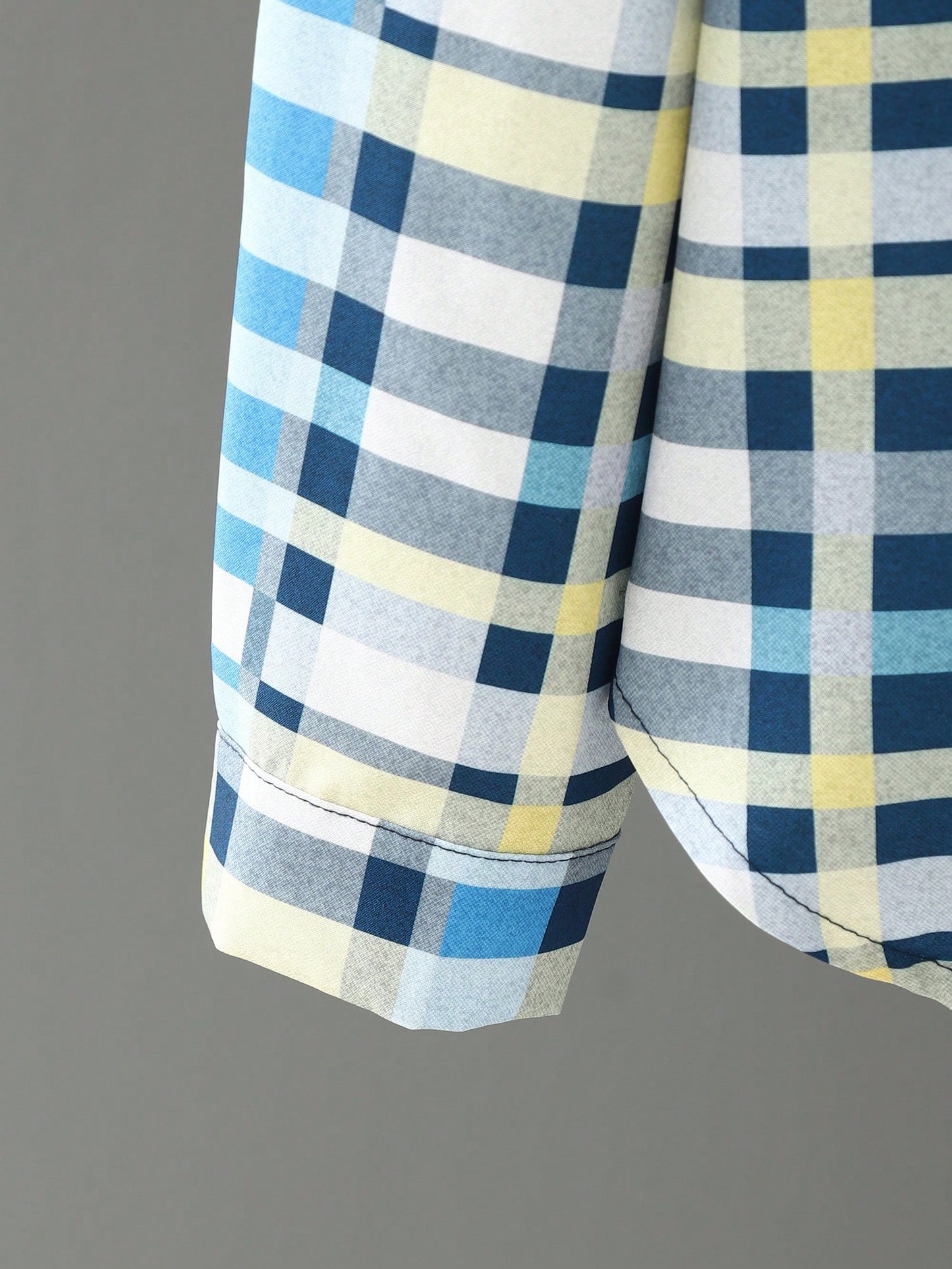 Long Sleeve Plaid Print Turndown Collar Front Button Pocket Shirt Casual Pink Spring