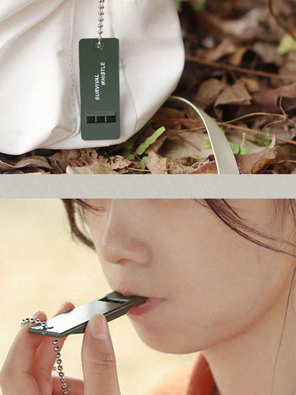 Loud Survival Whistle, Suitable For Outdoor Emergencies, Hiking, Camping And Sports Safety- Durable, Compact And Lightweight Design, High-Pitch Survival Signal Whistle With Keychain Attachment