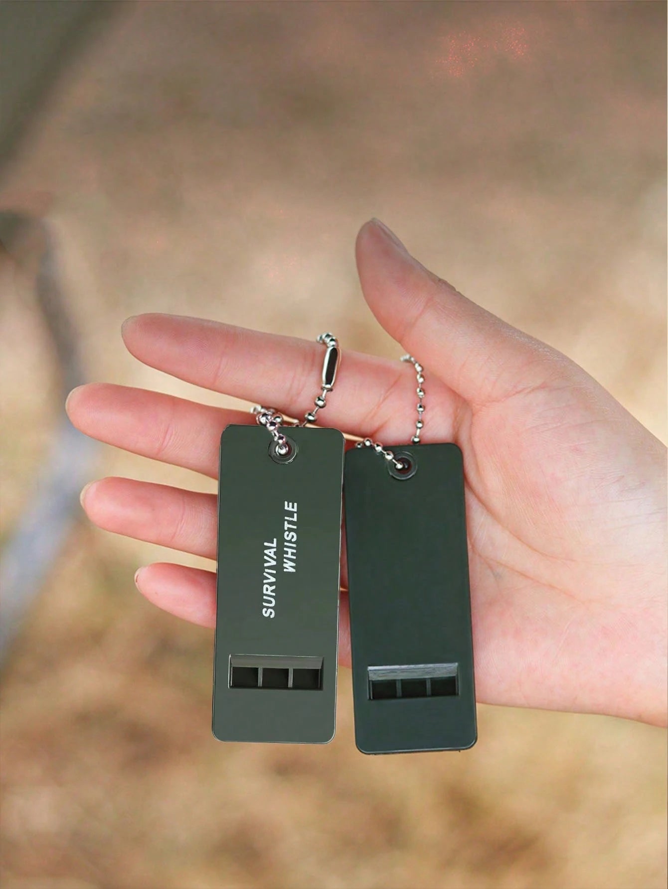 Loud Survival Whistle, Suitable For Outdoor Emergencies, Hiking, Camping And Sports Safety- Durable, Compact And Lightweight Design, High-Pitch Survival Signal Whistle With Keychain Attachment