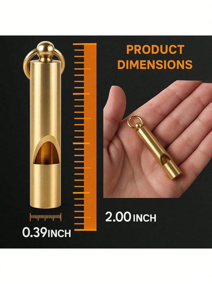 Loudest Brass Whistle Best Premium Emergency Whistle, Camping Equipment