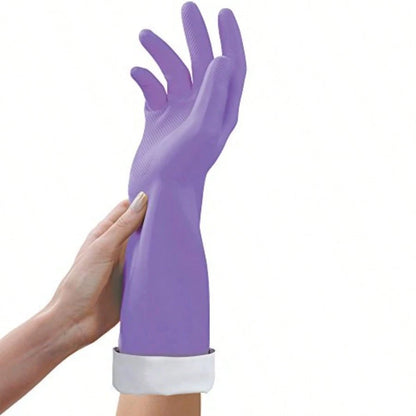 Loving Hands Reusable Heat Resisting Cleaning Gloves With Cotton Flock Lining, Medium