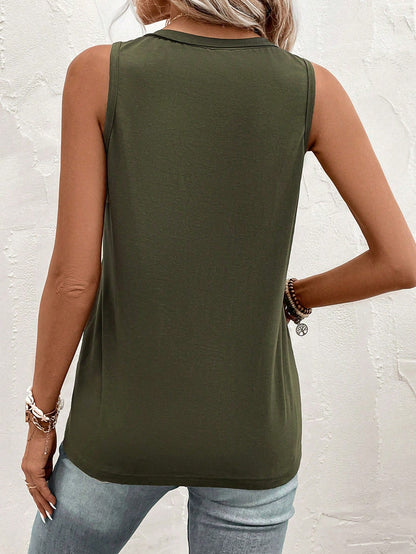 LUNE Casual Solid Color Half-Button V-Neck Sweater Top Going Out Vacation Vacation Holiday Beach Teal Blue Summer