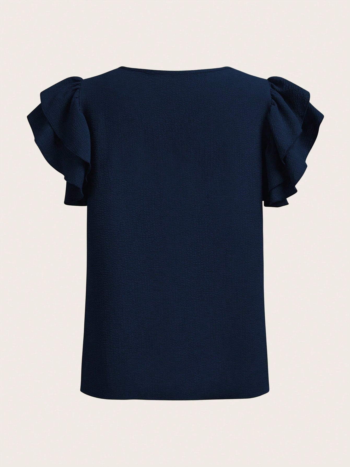 LUNE Women's Solid Color Round Neck Casual Versatile Daily Wear Shirt,Summer Top