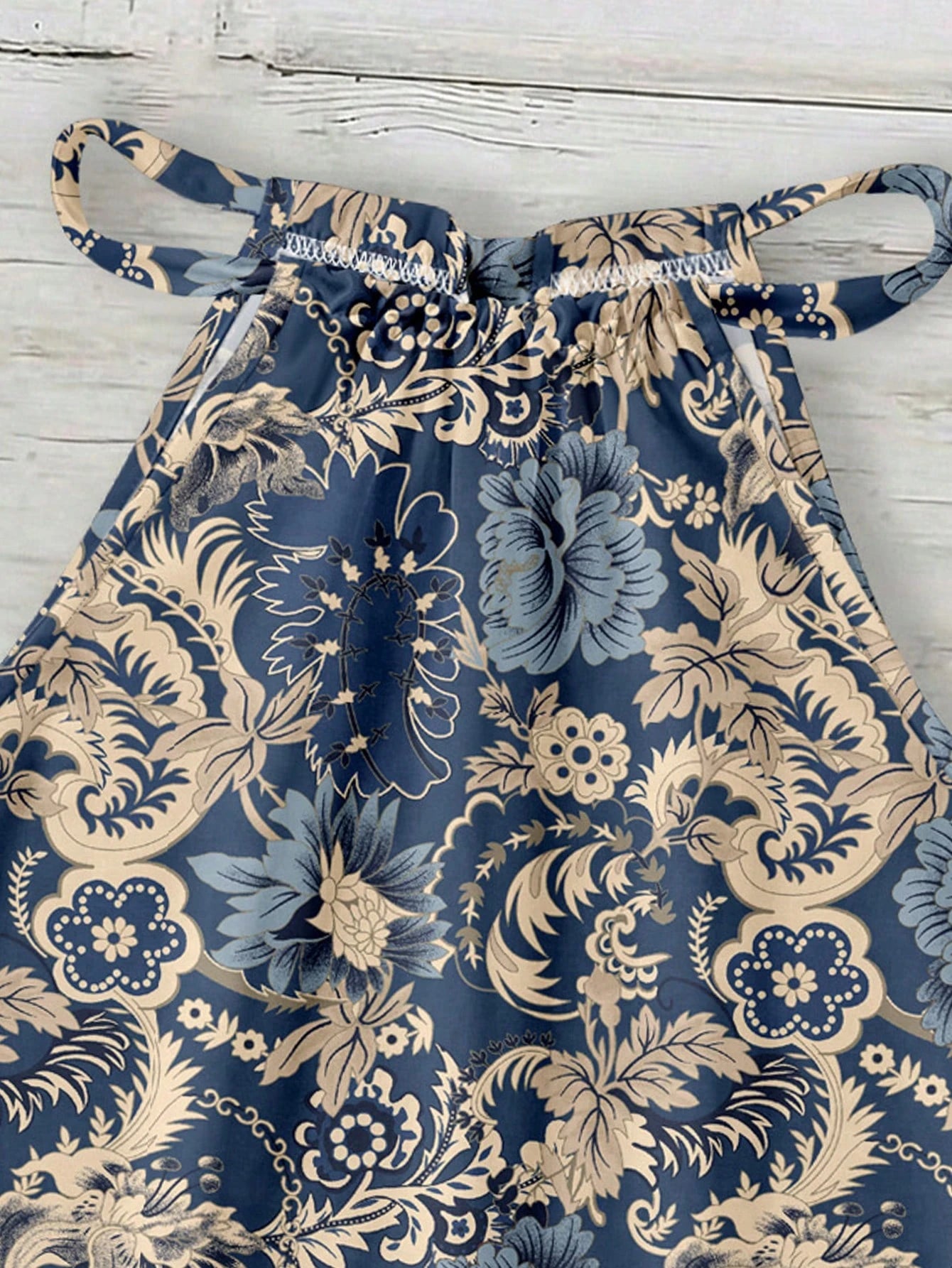 LUNE Women's Summer Beach Vacation Floral Print Halter Top,Summer Top