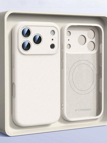 Luxury Liquid Silicone Magnetic Phone Case Compatible With IPhone 17 ProMax 17 Pro 17 Air 17 16 Plus 15 14 13 12 Pro Max, Supports Wireless Charging, Smooth Surface