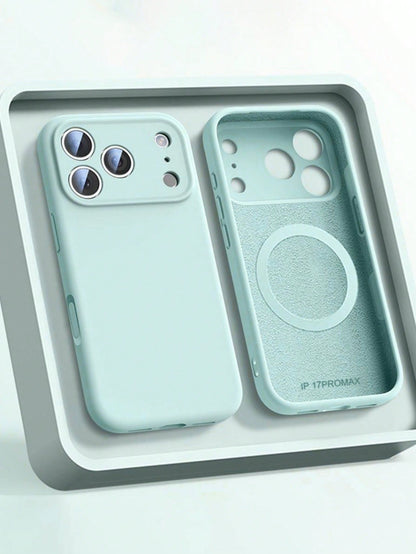 Luxury Liquid Silicone Magnetic Phone Case Compatible With IPhone 17 ProMax 17 Pro 17 Air 17 16 Plus 15 14 13 12 Pro Max, Supports Wireless Charging, Smooth Surface