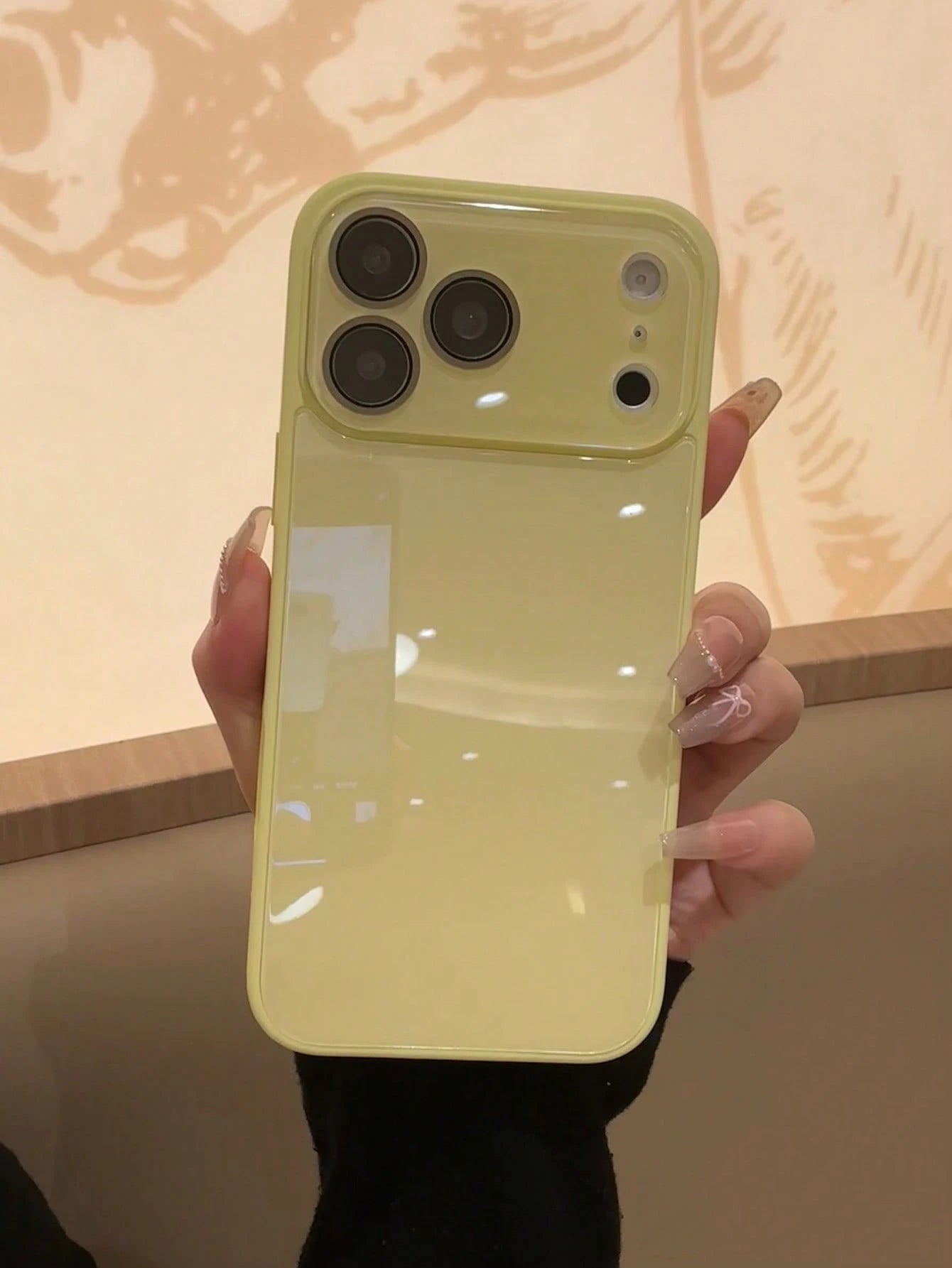 Luxury Solid Color Glossy Glass Phone Case Compatible With 17 Pro Max 16 15 14 13 12 11 Pro Max Lens Protection Minimalist Cute Elegant Compatible With 17promax 16promax 17pro 15promax 14promax 13prom