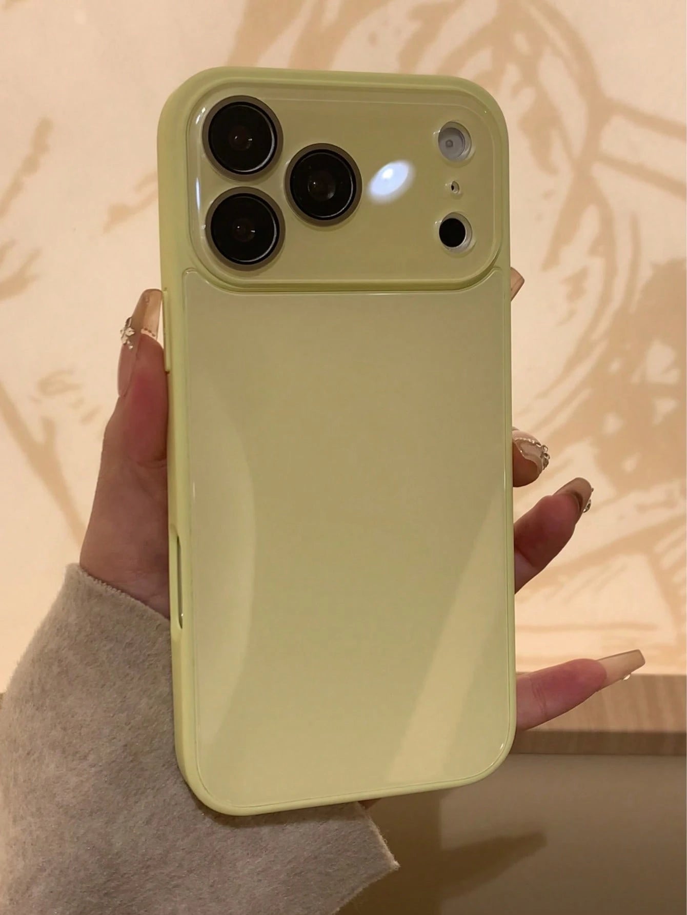 Luxury Solid Color Glossy Glass Phone Case Compatible With 17 Pro Max 16 15 14 13 12 11 Pro Max Lens Protection Minimalist Cute Elegant Compatible With 17promax 16promax 17pro 15promax 14promax 13prom