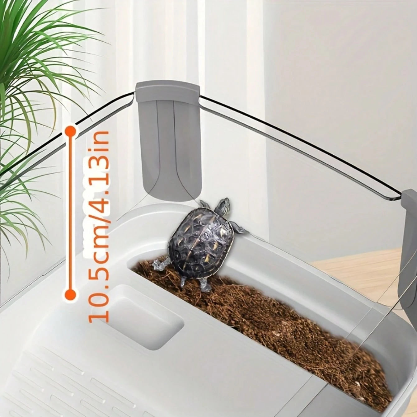 Luxury Turtle House With Sunbathing Platform, Custom-Made Aquarium, Brazilian Tortoise Tank, Reptile And Amphibian Habitat, Suitable For Home And Villa Decoration, Small Reptile Turtle House