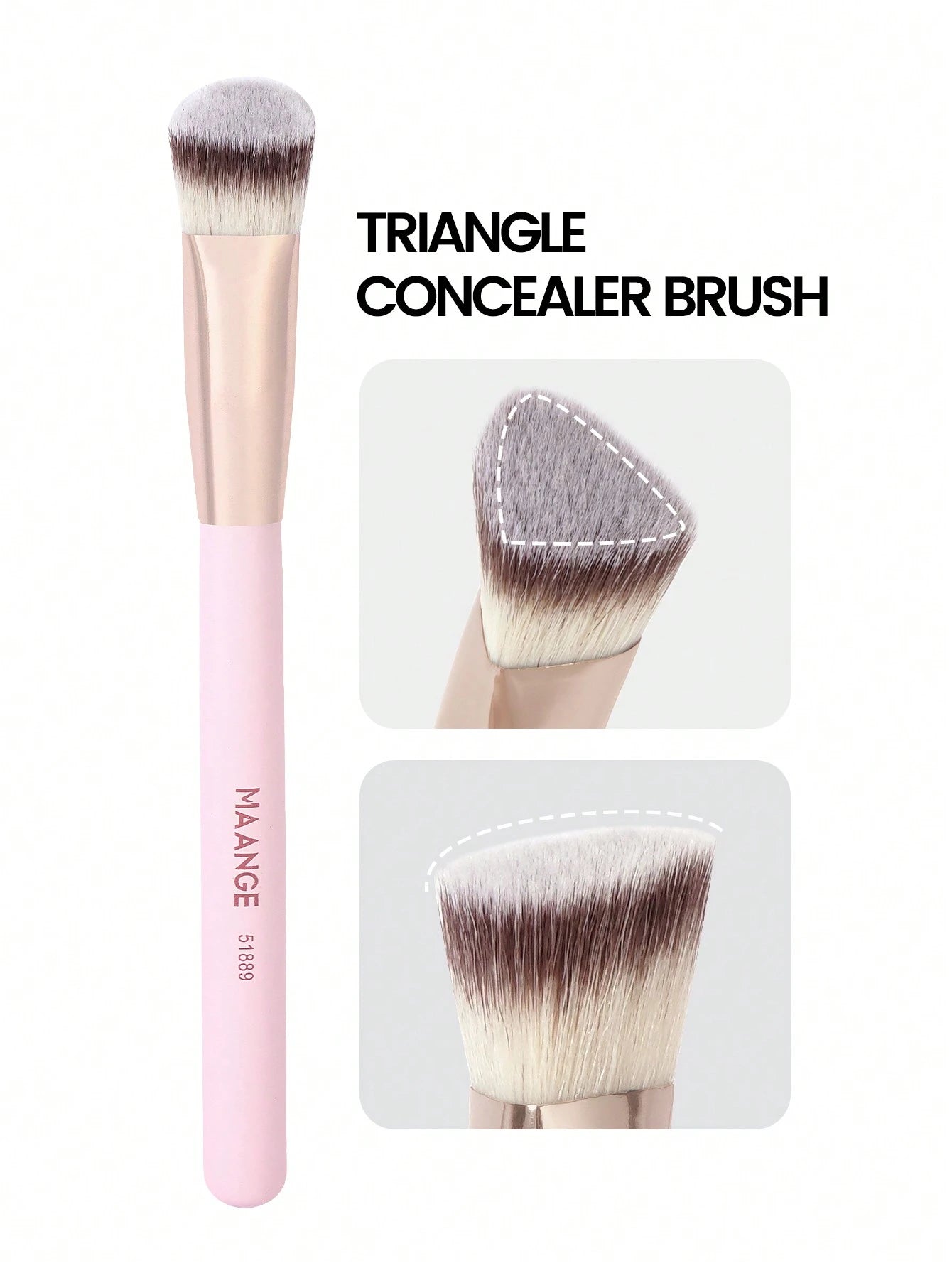 MAANGE 1/2/3/4/8pcs Set Triangular Makeup Brushes, Portable Gradient Makeup Brushes Including Foundation Brush, Blush Brush, Powder Brush, Contour Brush, Highlighter Brush, Travel Makeup Tool Gift For