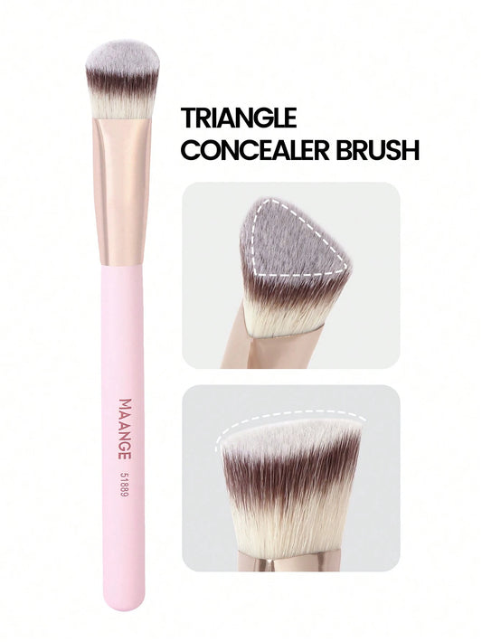 MAANGE 1/2/3/4/8pcs Set Triangular Makeup Brushes, Portable Gradient Makeup Brushes Including Foundation Brush, Blush Brush, Powder Brush, Contour Brush, Highlighter Brush, Travel Makeup Tool Gift For