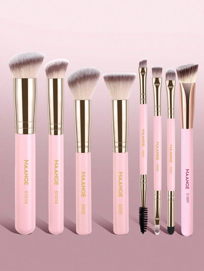 MAANGE 1/2/3/4/8pcs Set Triangular Makeup Brushes, Portable Gradient Makeup Brushes Including Foundation Brush, Blush Brush, Powder Brush, Contour Brush, Highlighter Brush, Travel Makeup Tool Gift For