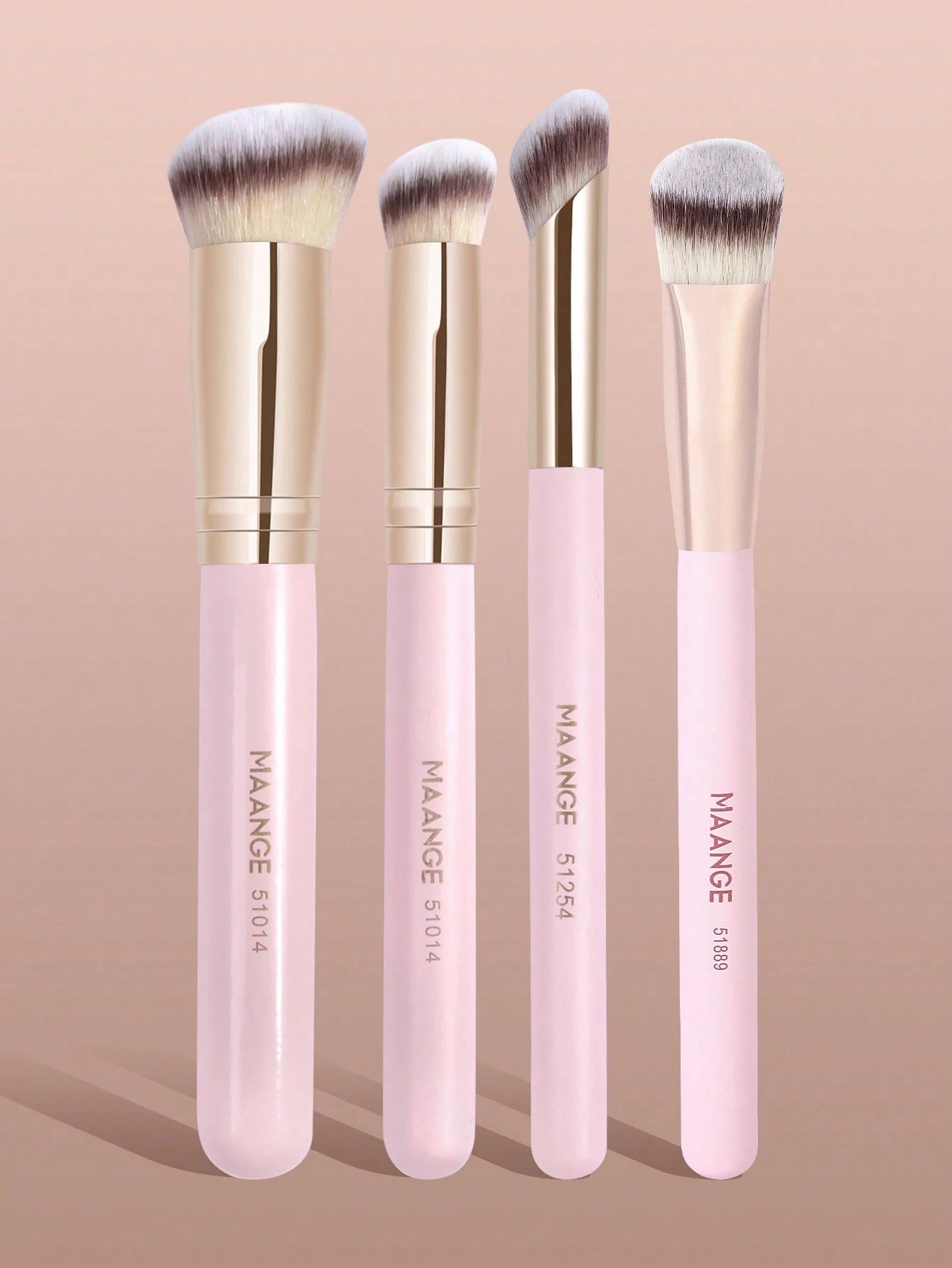 MAANGE 1/2/3/4/8pcs Set Triangular Makeup Brushes, Portable Gradient Makeup Brushes Including Foundation Brush, Blush Brush, Powder Brush, Contour Brush, Highlighter Brush, Travel Makeup Tool Gift For