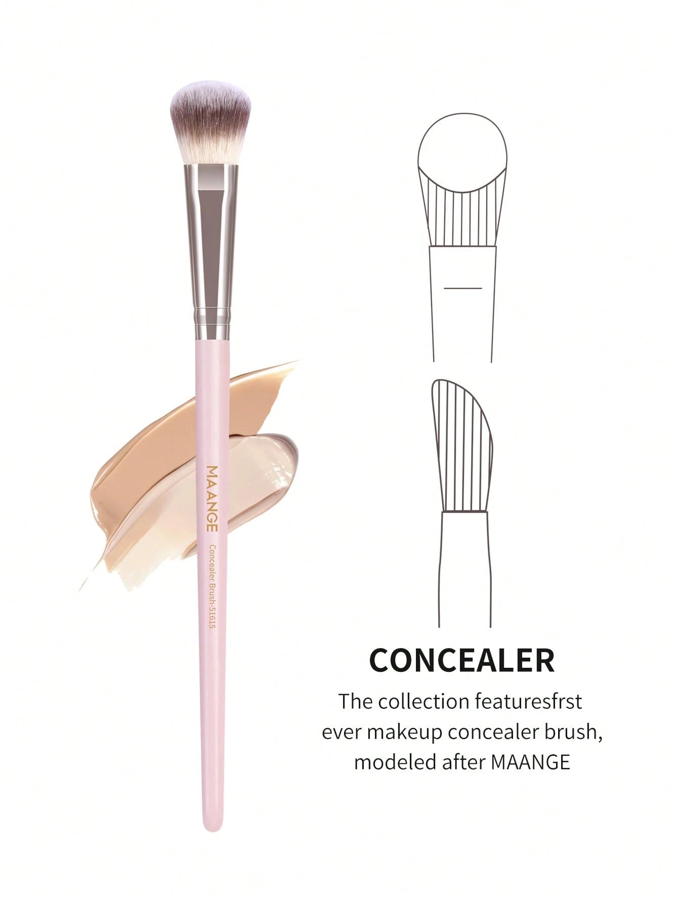 MAANGE 1/2/3/4/8pcs Set Triangular Makeup Brushes, Portable Gradient Makeup Brushes Including Foundation Brush, Blush Brush, Powder Brush, Contour Brush, Highlighter Brush, Travel Makeup Tool Gift For