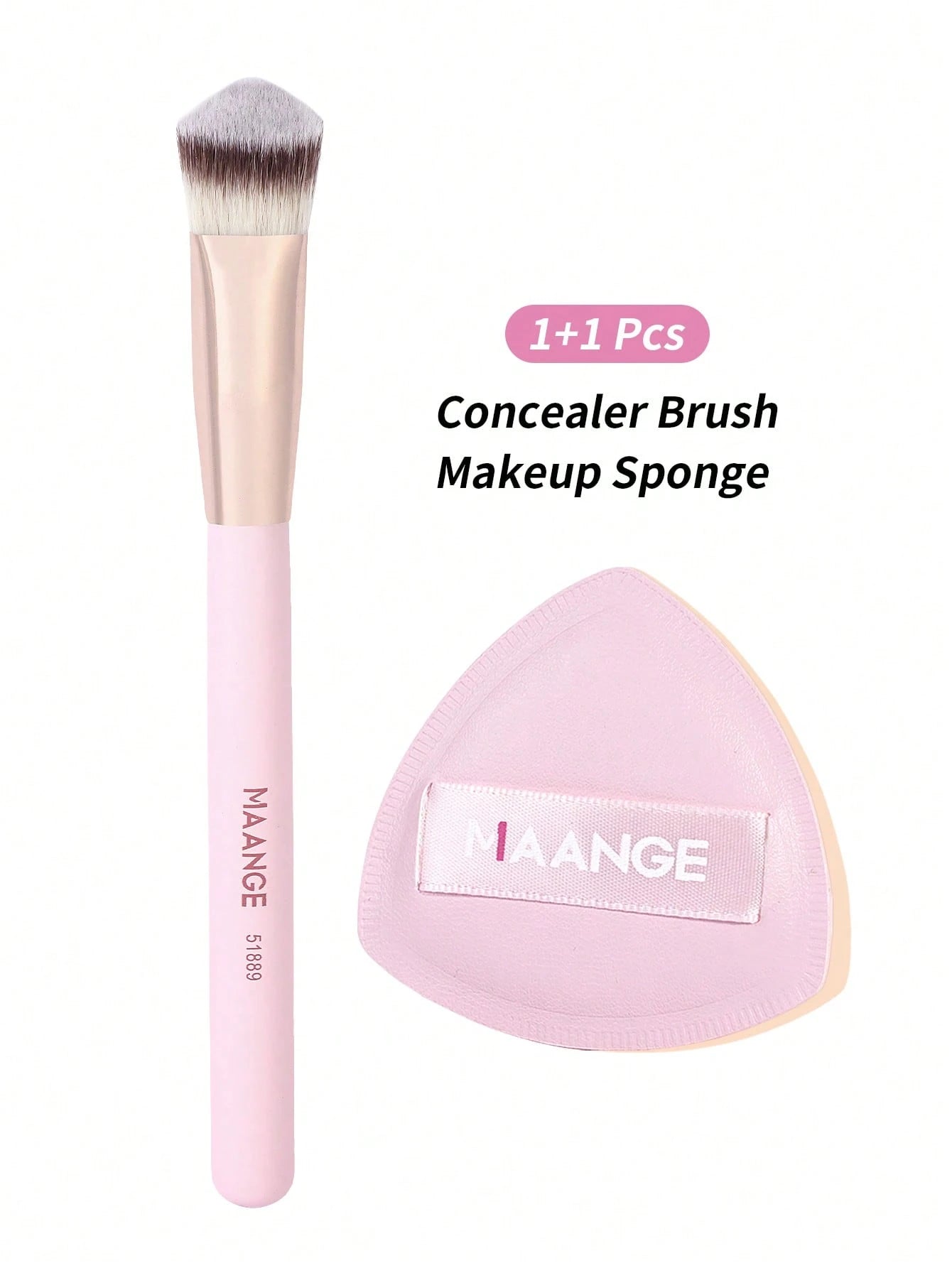 MAANGE 1/2/3/4/8pcs Set Triangular Makeup Brushes, Portable Gradient Makeup Brushes Including Foundation Brush, Blush Brush, Powder Brush, Contour Brush, Highlighter Brush, Travel Makeup Tool Gift For
