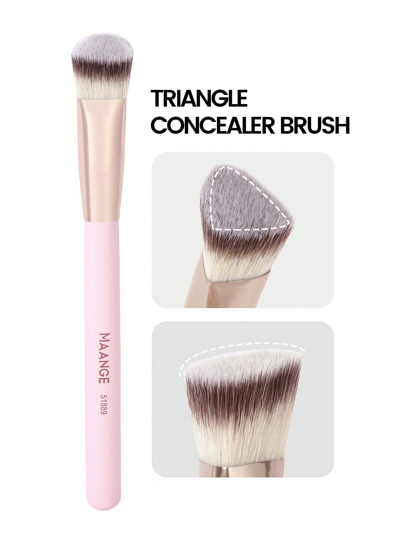MAANGE 1/2/3/4/8pcs Set Triangular Makeup Brushes, Portable Gradient Makeup Brushes Including Foundation Brush, Blush Brush, Powder Brush, Contour Brush, Highlighter Brush, Travel Makeup Tool Gift For
