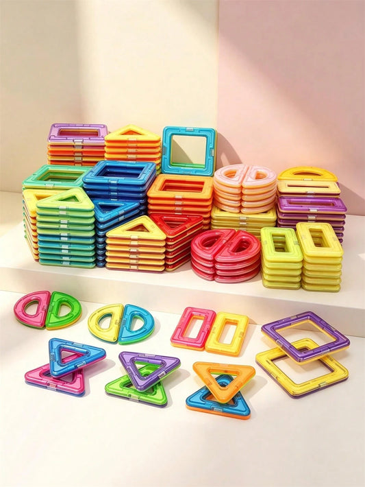 Magnetic Building Blocks Set- Science Kit And Toys For STEM Learning, Building And Creativity- Back To School Birthday Gift (Size: 5.5cm/2.17in And 4.7cm/1.85in)