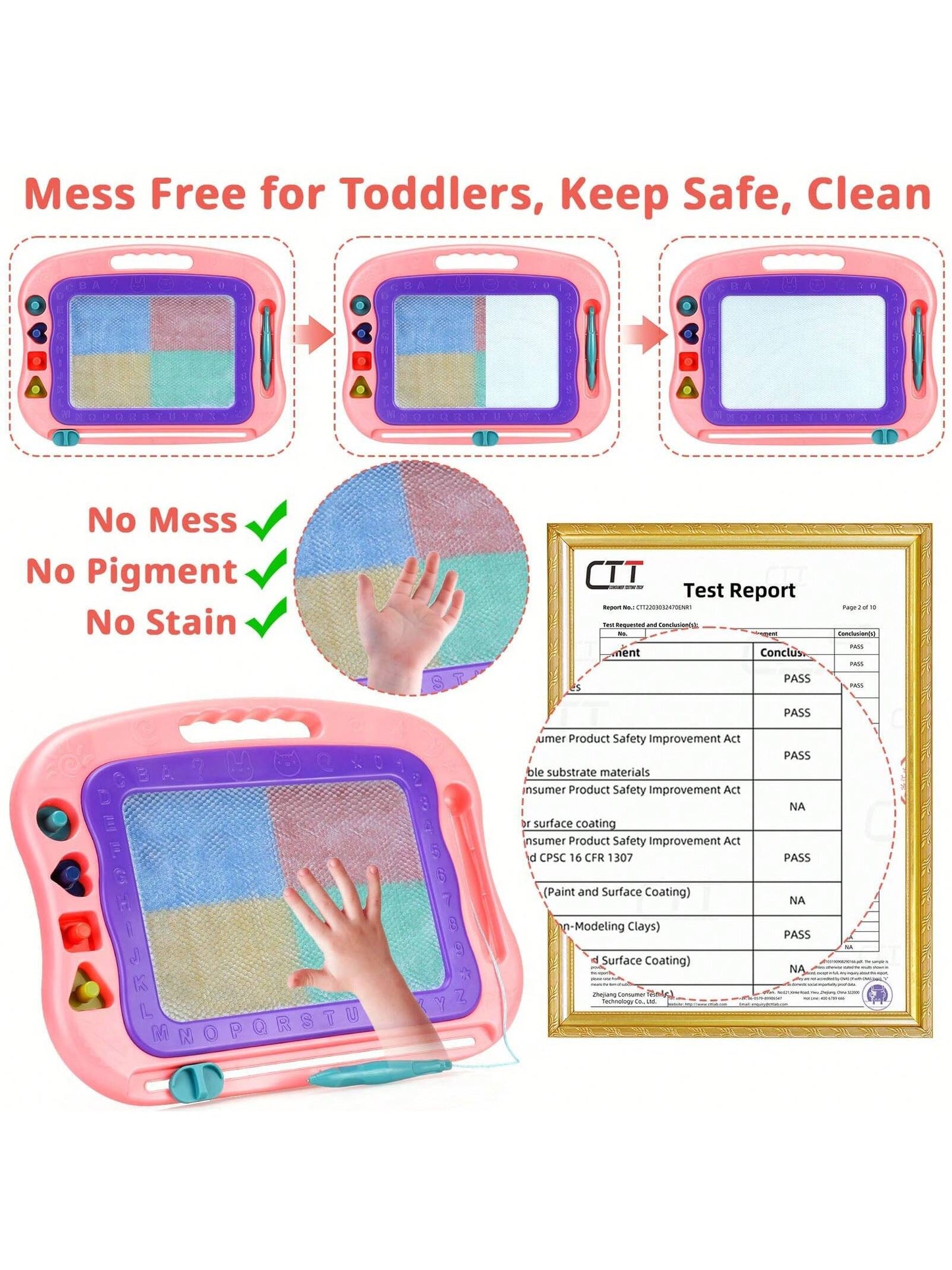 Magnetic Drawing Board,Toddler Toys For Girls Boys 3 Year Old Gifts,Magnetic Doodle Board For Kids,Large Etch Magnet Sketch Doodle Pad Christmas Easter Valentines Day Gifts For Kids