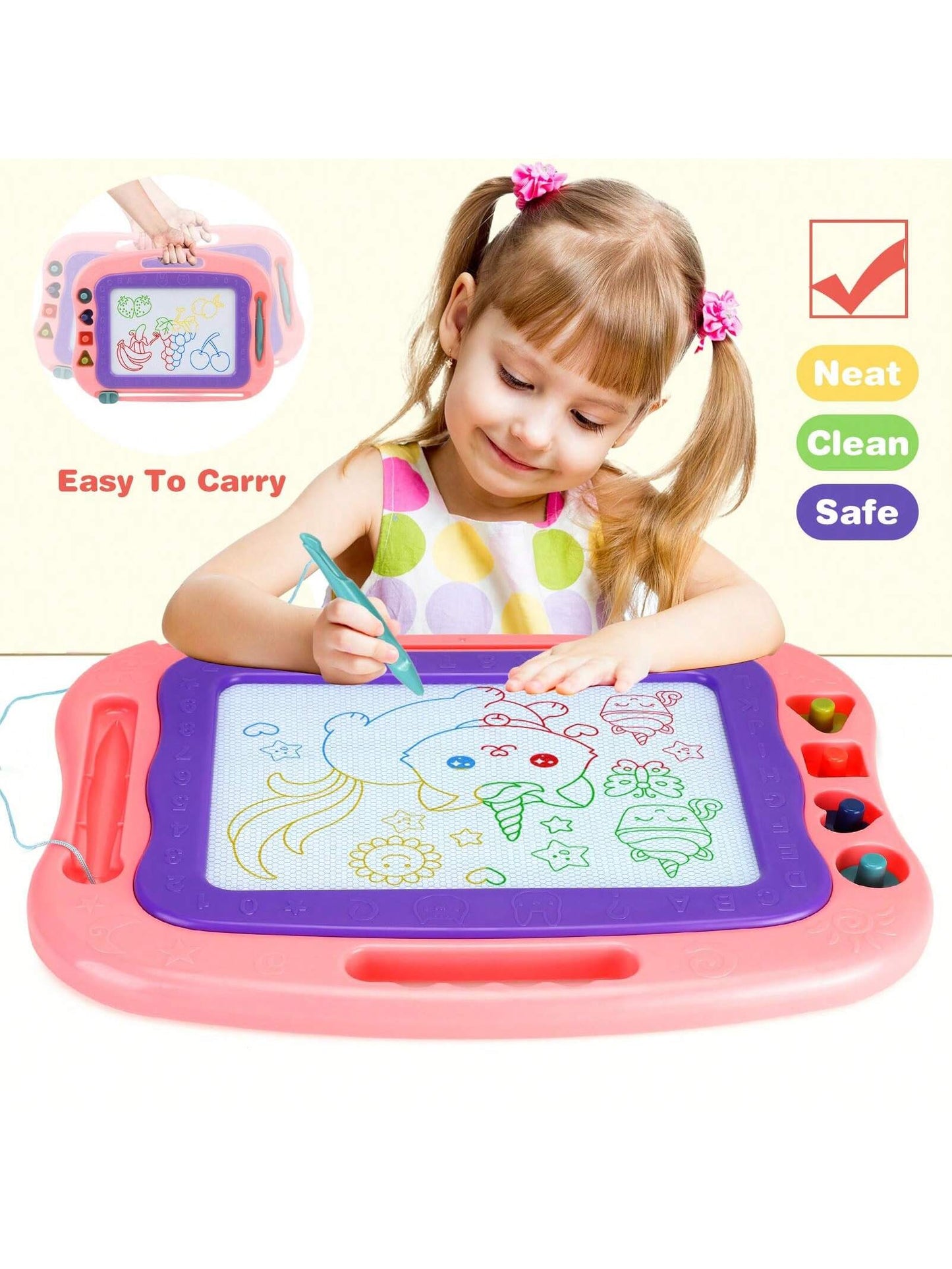 Magnetic Drawing Board,Toddler Toys For Girls Boys 3 Year Old Gifts,Magnetic Doodle Board For Kids,Large Etch Magnet Sketch Doodle Pad Christmas Easter Valentines Day Gifts For Kids