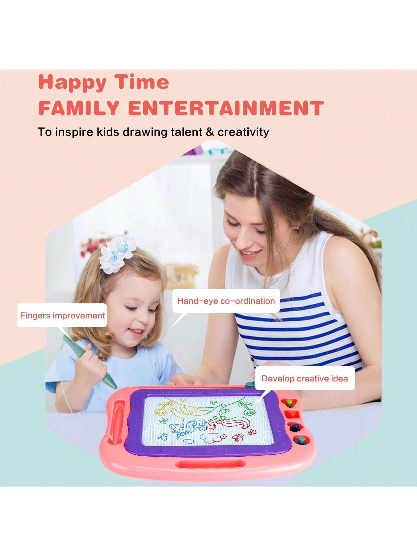 Magnetic Drawing Board,Toddler Toys For Girls Boys 3 Year Old Gifts,Magnetic Doodle Board For Kids,Large Etch Magnet Sketch Doodle Pad Christmas Easter Valentines Day Gifts For Kids