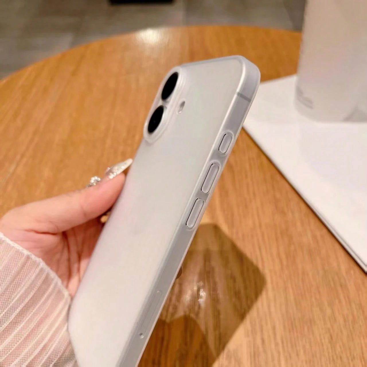 Matte Vertical Corrugated Phone Case Ultra Thin Frosted Stripe Texture Anti-Fingerprint Lightweight Shockproof Hard Protective Phone Cover For IPhone 17 16 15 14 Pro Max
