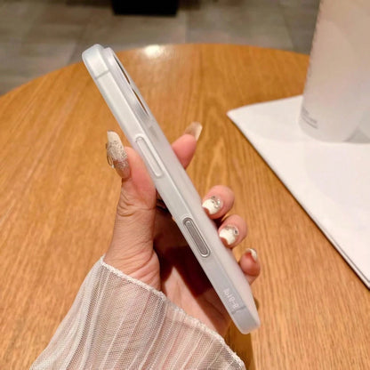 Matte Vertical Corrugated Phone Case Ultra Thin Frosted Stripe Texture Anti-Fingerprint Lightweight Shockproof Hard Protective Phone Cover For IPhone 17 16 15 14 Pro Max
