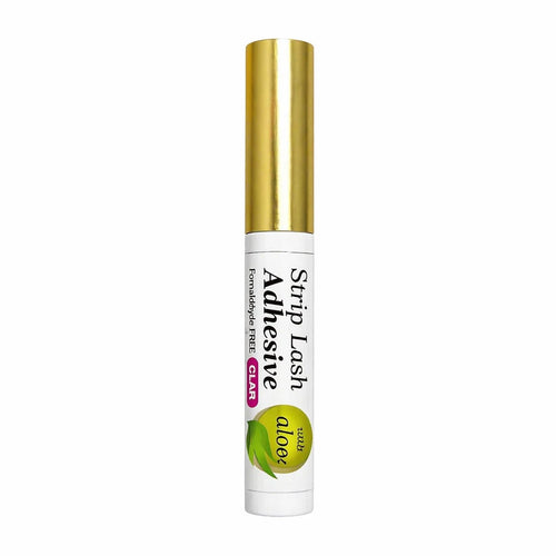 meilchily Hypoallergenic Clear Eyelash Adhesive Glue Infused With Aloe, Formaldehyde & Latex Free Waterproof 24 Hours Hold Brush-On Strip Lash Glue For Sensitive Skin 5g